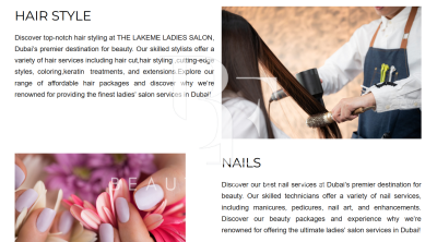 The Lake Ladies Salon Dubai, top Beauty Salons from Dubai, Beauty Finder - 1